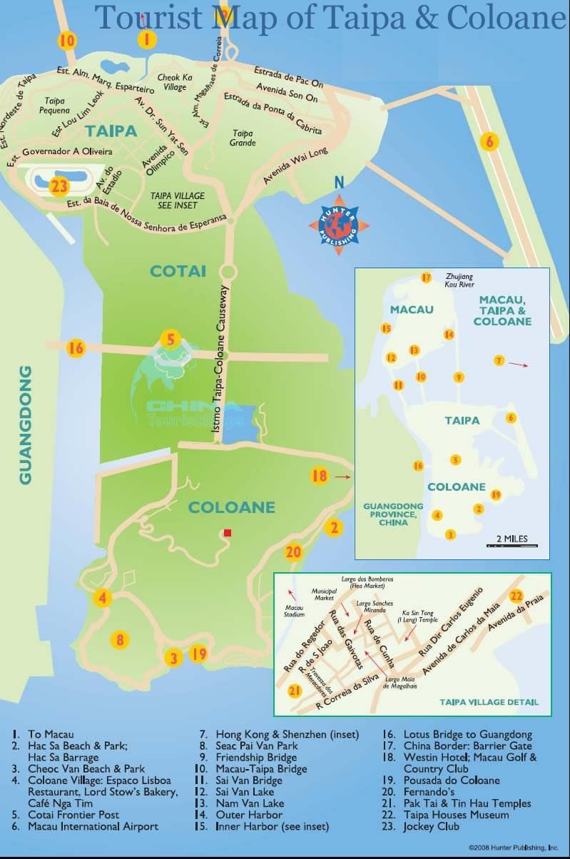 kort over Macau ø